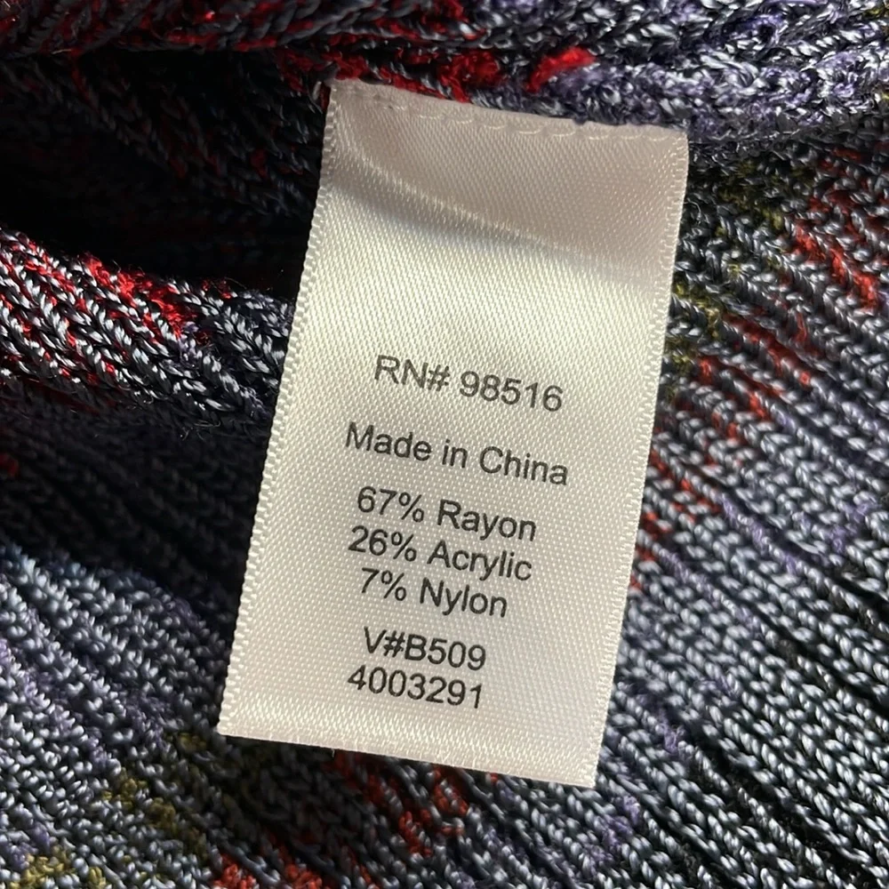 Y2k Coldwater Creek Indigo Stripe Cardigan Sweater Size Medium 10 12 NWT